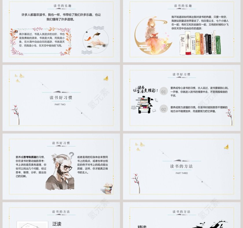 我读书我快乐PPT第2张