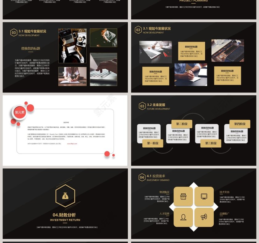 黑金高端通用商业计划书第4张