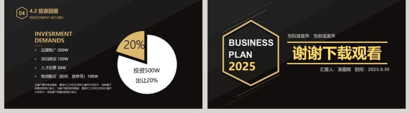 黑金高端通用商业计划书第5张
