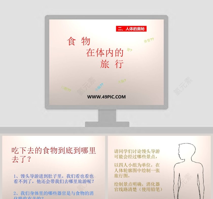 食 物在体内的旅 行教学ppt课件第1张