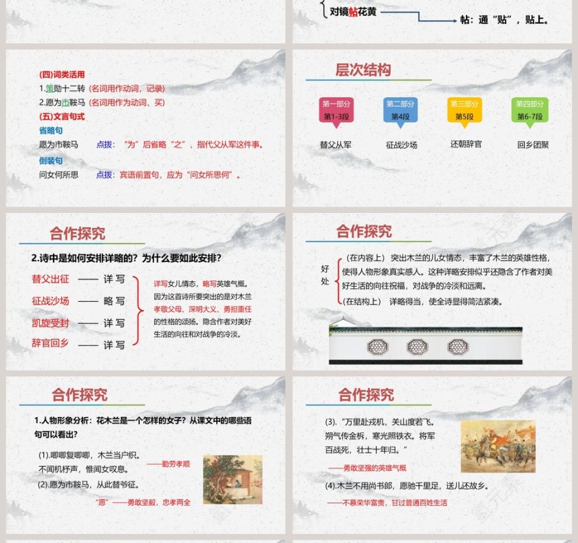 北朝民歌木兰诗语文课件PPT第4张