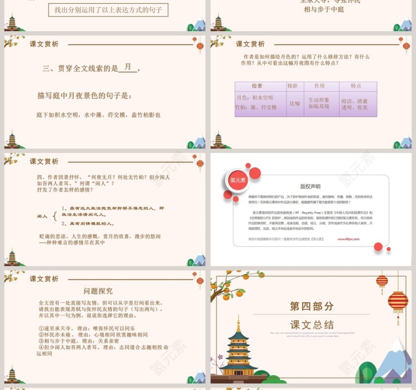 初中语文课件PPT《记承天寺夜游  》      第4张