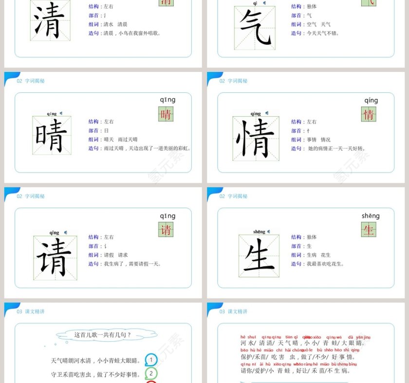 部编版一年级语文下册小青蛙语文课件PPT第3张