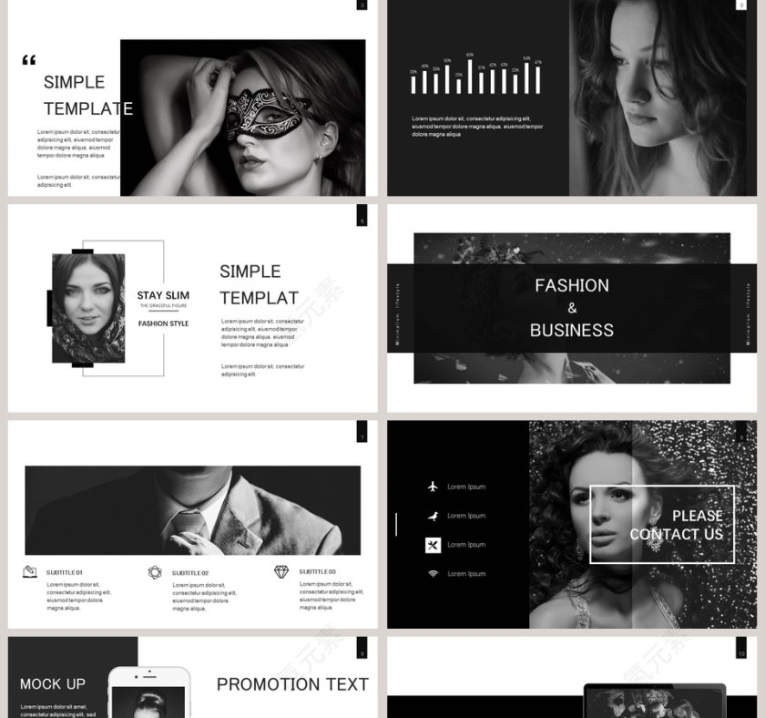 高端杂志风画册风ppt模板广告策划PPT模板 第2张