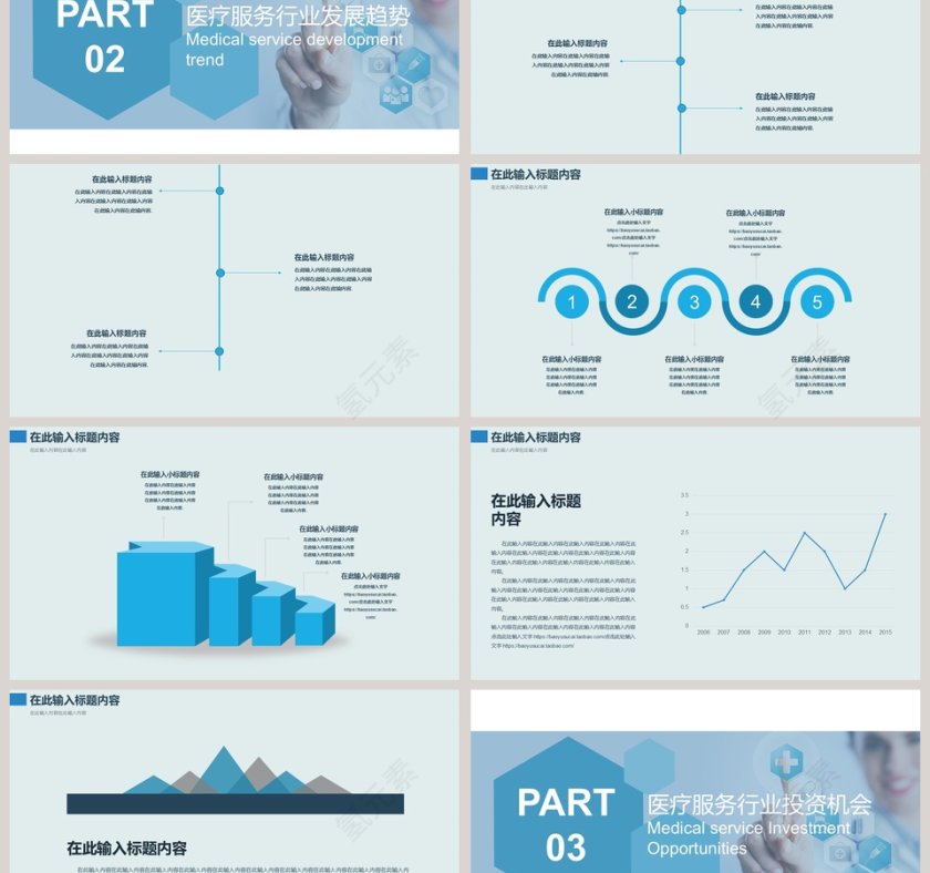医疗机构医院工作汇报PPT模板第3张