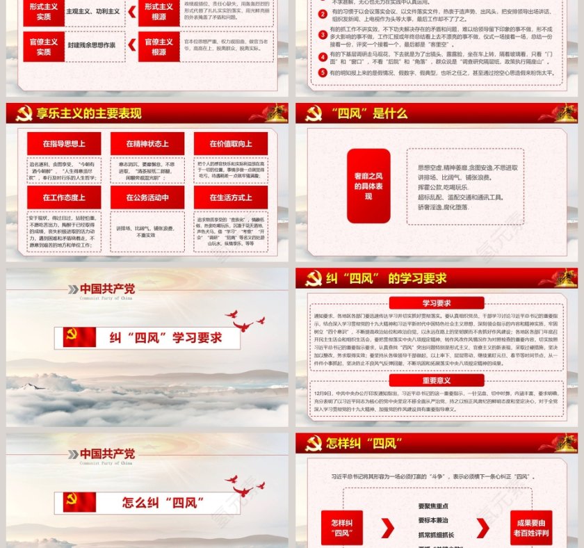 纠正四风作风建设永远在路上廉政廉洁ppt第3张