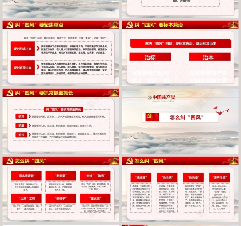 纠正四风作风建设永远在路上廉政廉洁ppt第4张