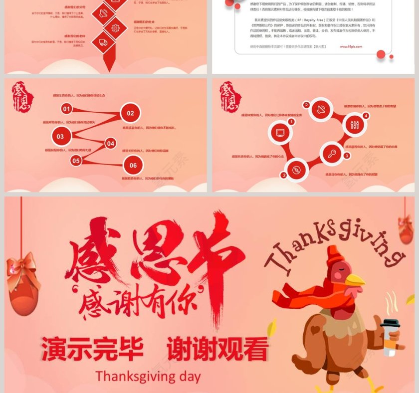 学会感恩与爱同行感恩节教育主题班会节日介绍PPT模板第6张