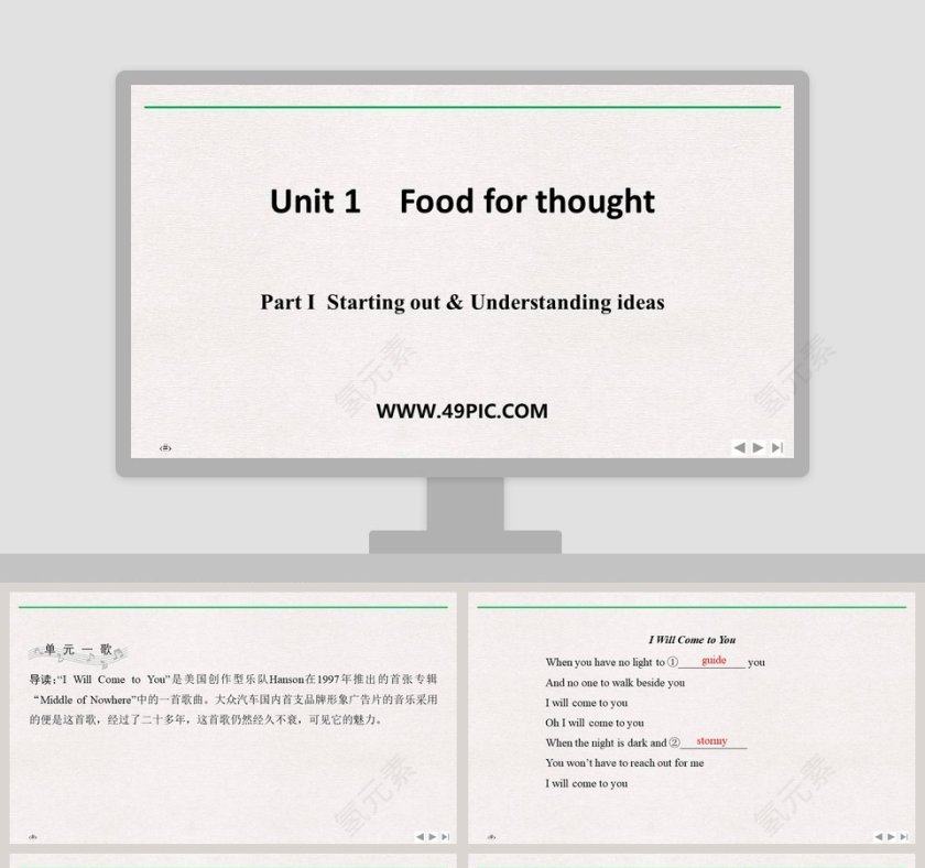 Unit 1-Food for thought教学ppt课件第1张