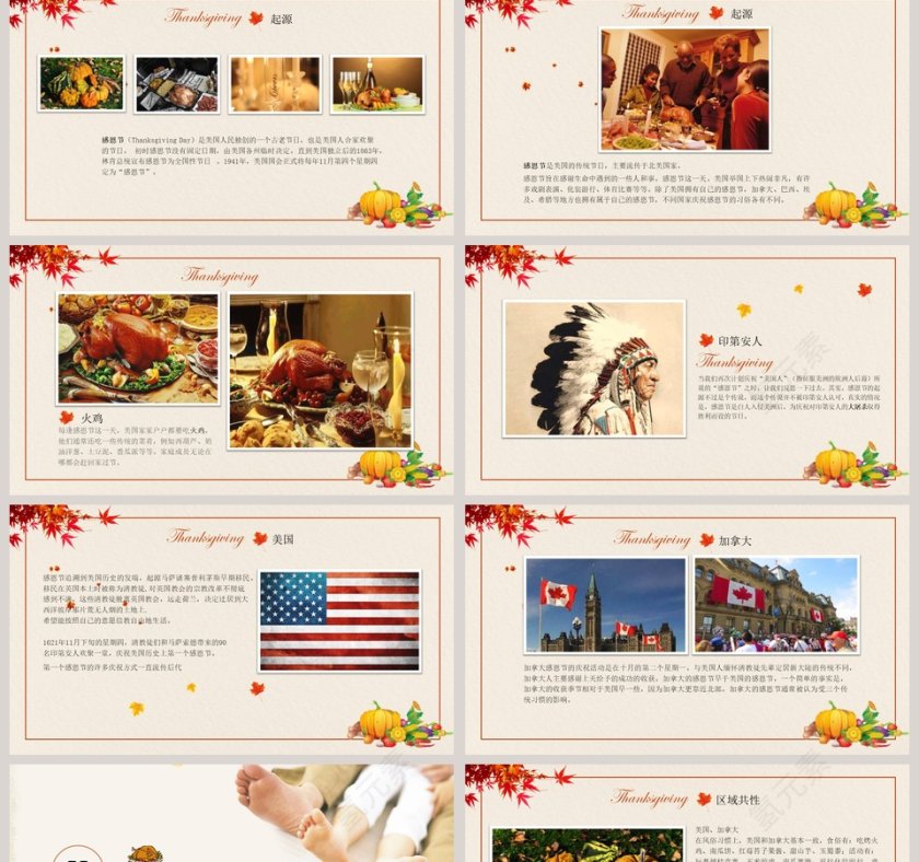 感恩节节日历史风俗习惯PPT第2张
