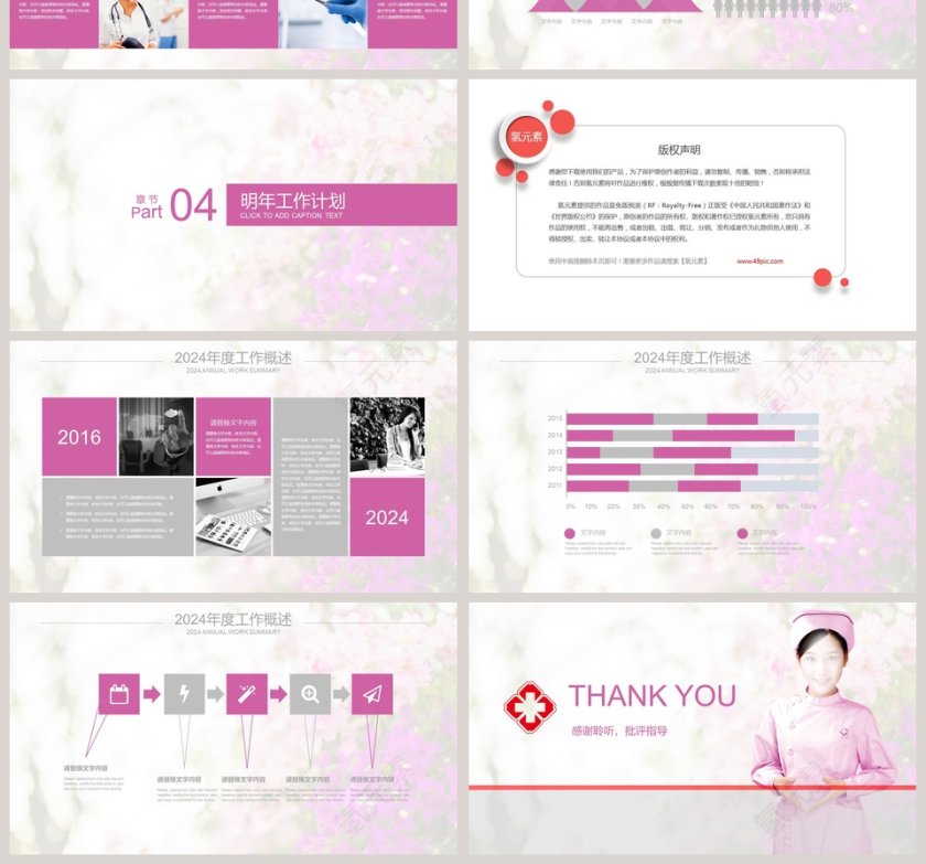 医护工作总结礼仪PPT模板第4张