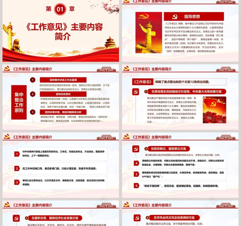 集中整治形式主义、官僚主义的工作意见PPT模板第2张