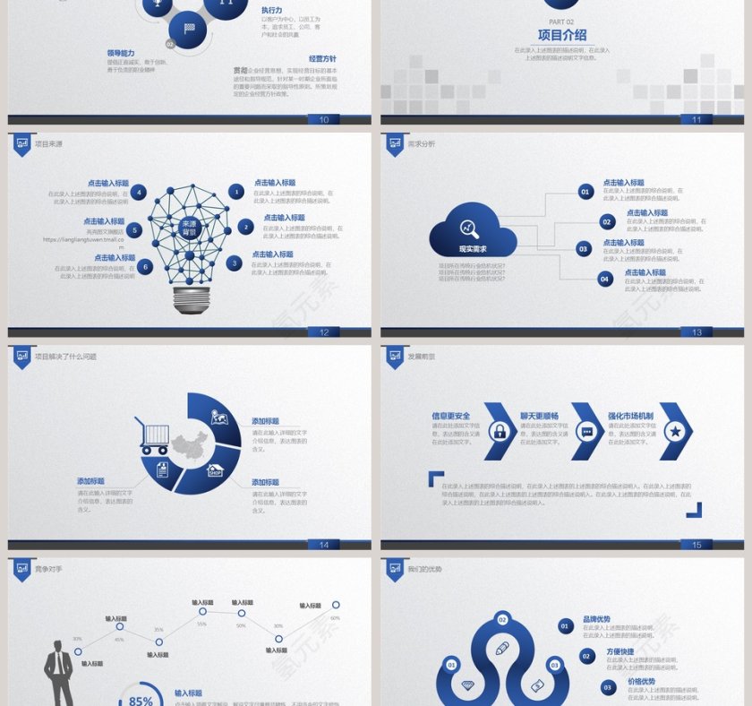 深色商务大气动态商业计划书PPT第3张
