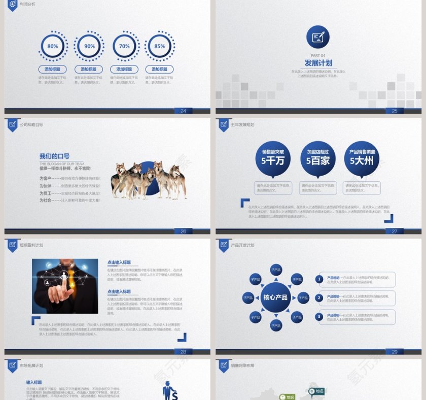 深色商务大气动态商业计划书PPT第5张