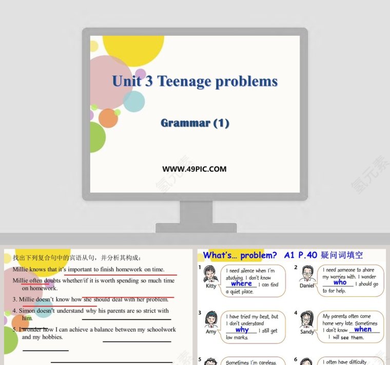 Unit 3 Teenage problems-Grammar 1教学ppt课件第1张