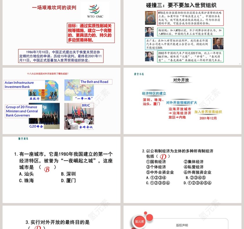 基于PPT模板的对外开放第三单元建设中国特色社会主义第5张