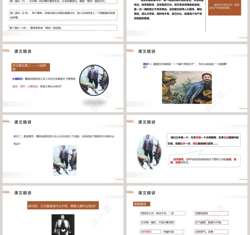 人教版五年级语文下册清贫语文课件PPT第3张