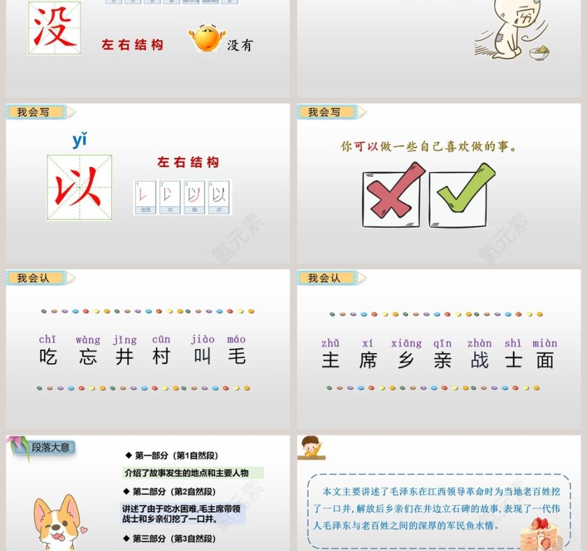 课文解析吃水不忘打井人语文课件PPT第3张