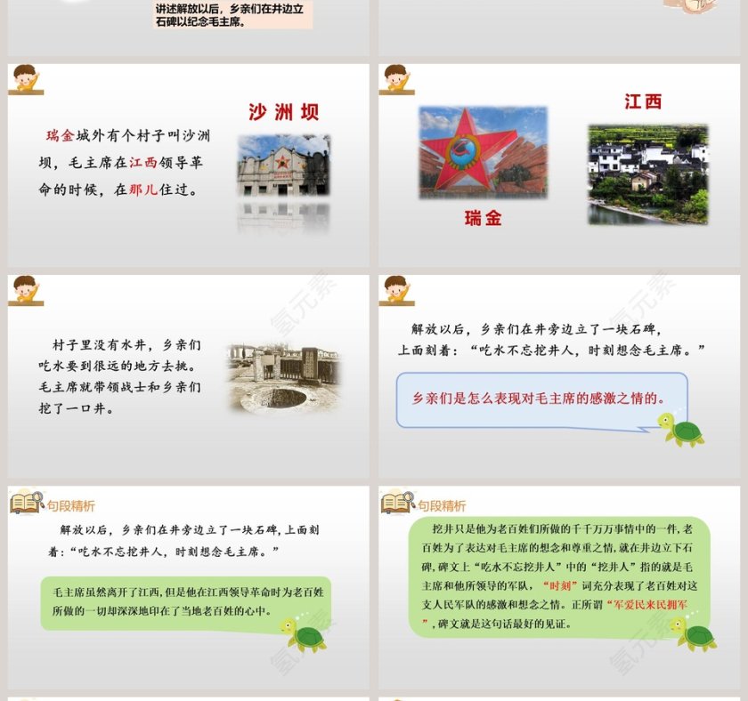 课文解析吃水不忘打井人语文课件PPT第4张