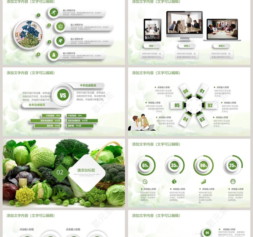 绿色食品简约工作汇报PPT第2张