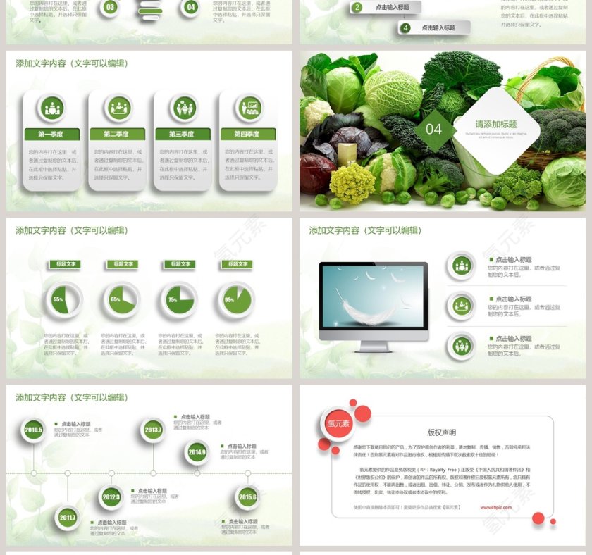 绿色食品简约工作汇报PPT第4张
