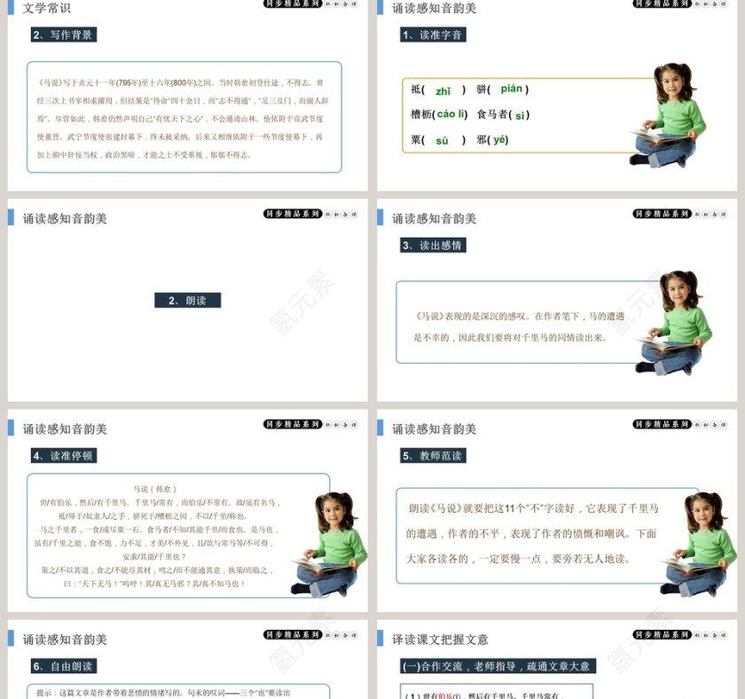 语文人教版八年级下册PPT模板第2张