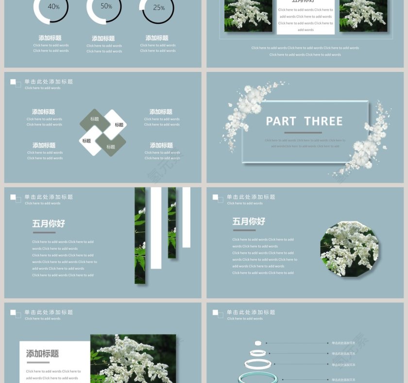 简约清新工作汇报计划总结PPT模板第3张