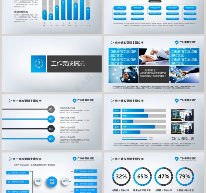 商业银行专用汇报ppt模板第3张