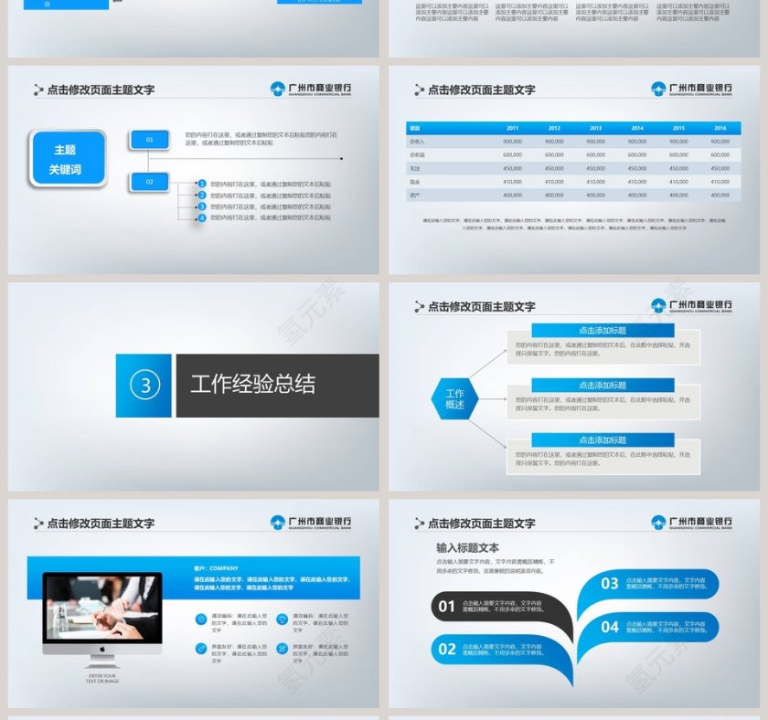 商业银行专用汇报ppt模板第4张