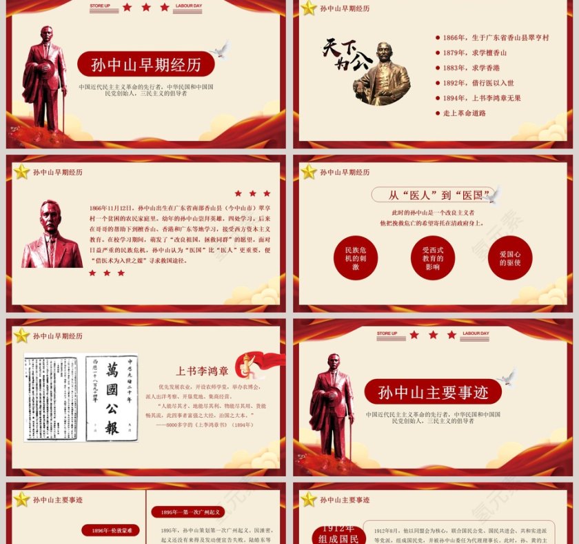 孙中山先生逝世94周年PPT第2张