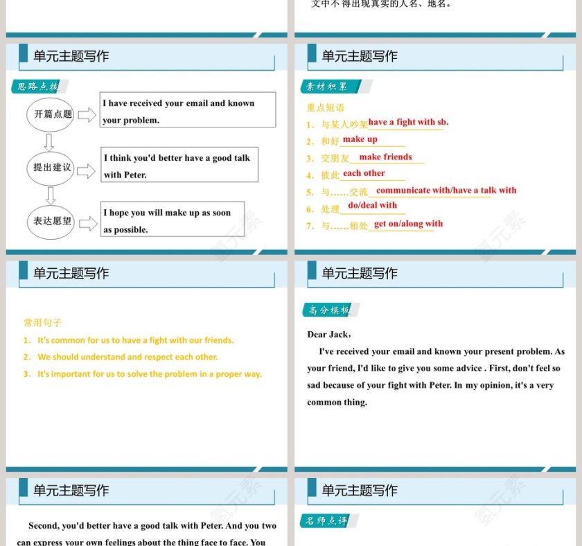 单元主题写作-Unit 7   Work  for  Peace教学ppt课件第2张