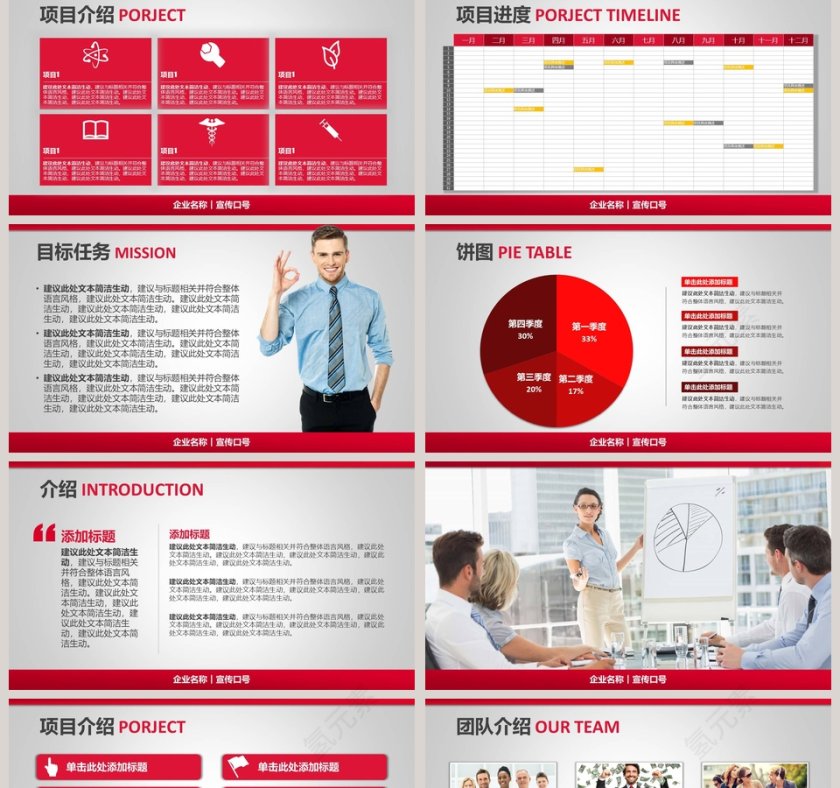 项目介绍阶段进度总结汇报PPT模板第2张
