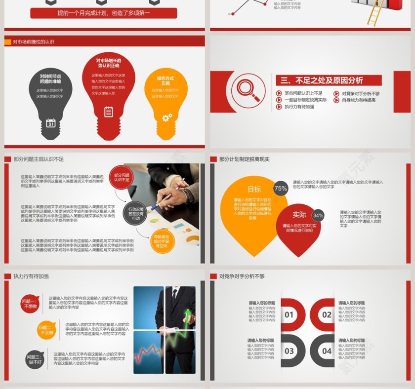 框架完整通用型总结报告模板第4张