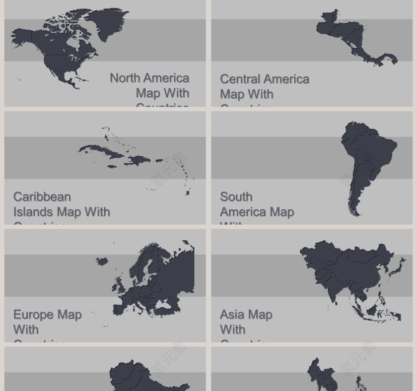 可编辑世界地图PPT第2张