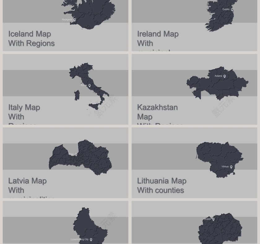 可编辑世界地图PPT第12张