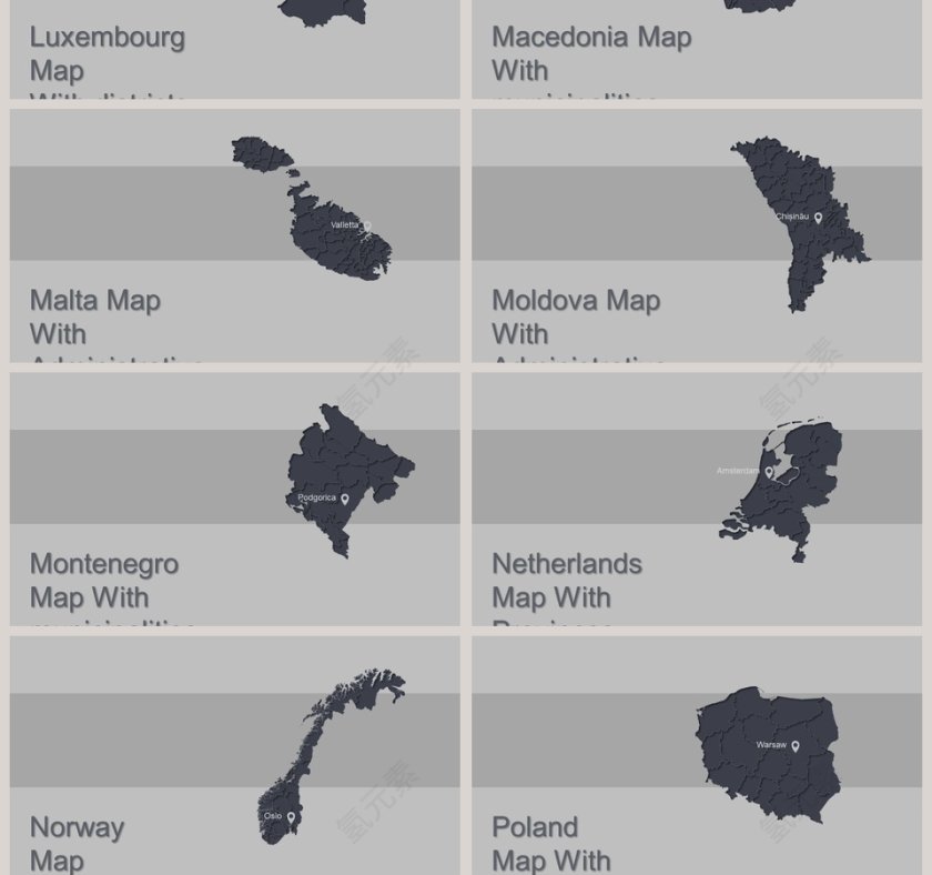 可编辑世界地图PPT第13张