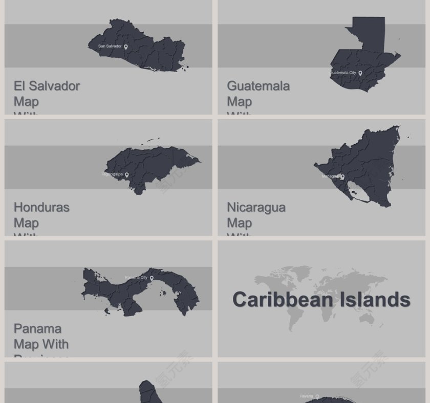 可编辑世界地图PPT第5张