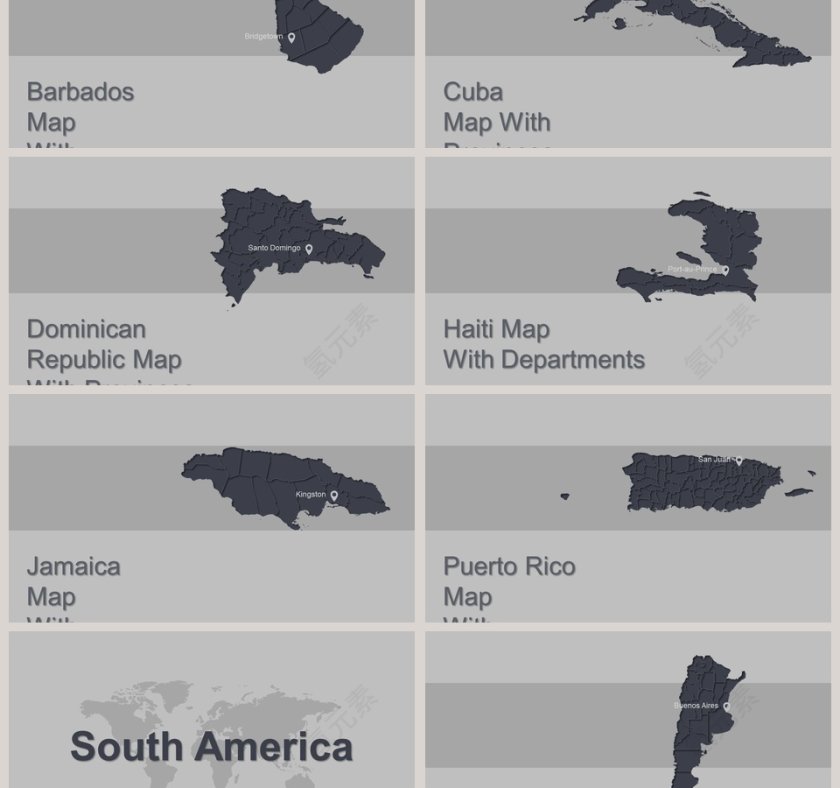 可编辑世界地图PPT第6张