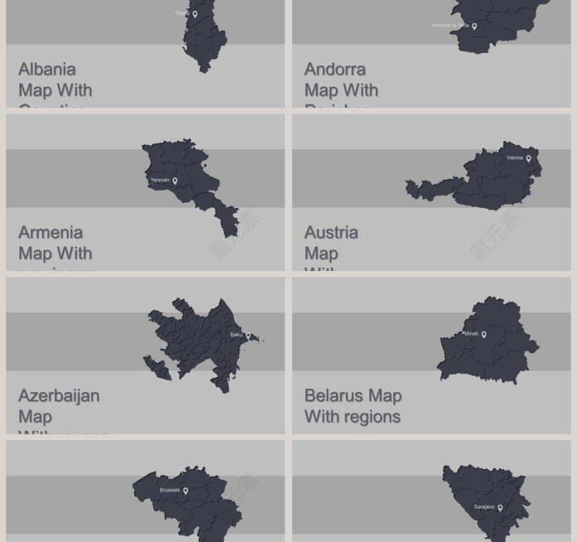 可编辑世界地图PPT第9张