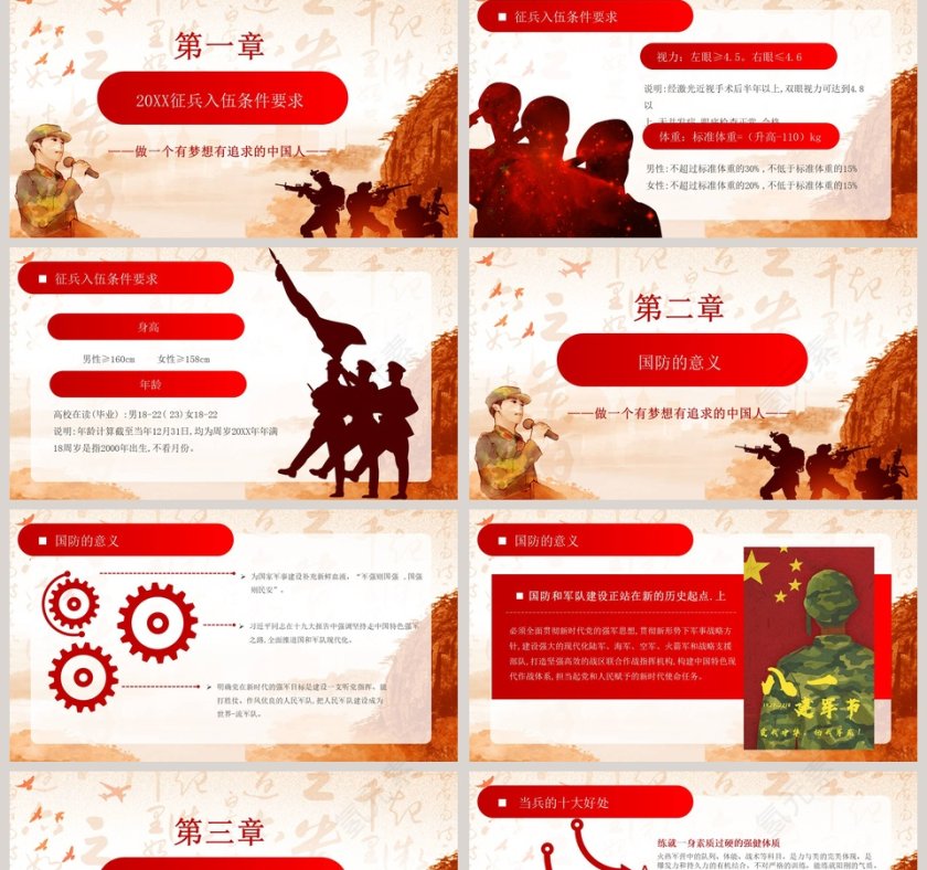参军报国无上光荣宣传征兵PPT模板第2张