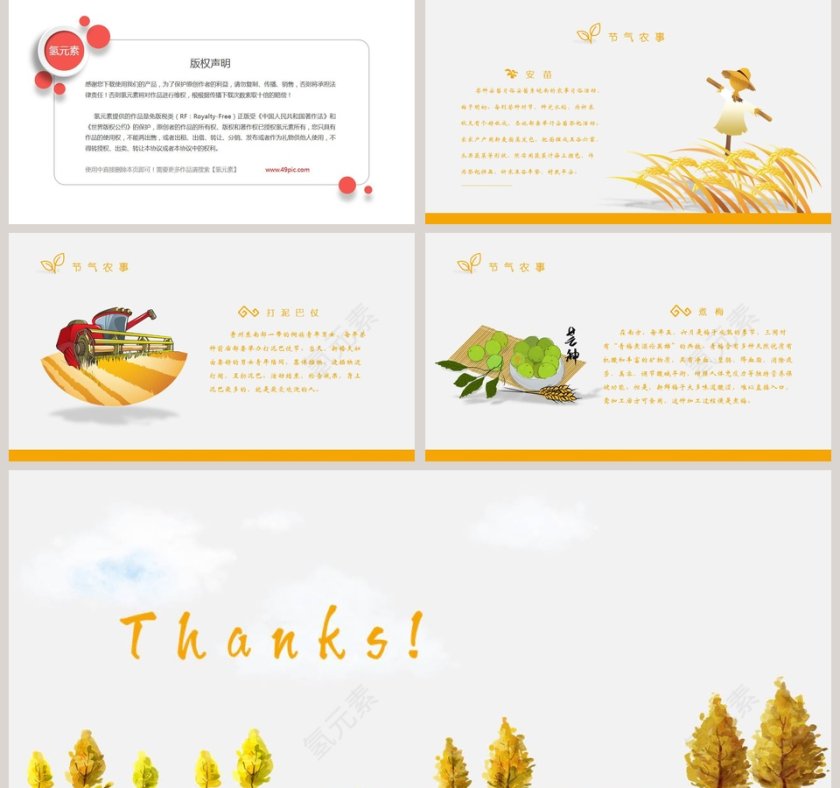 清新简约二十四节气主题芒种PPT第5张