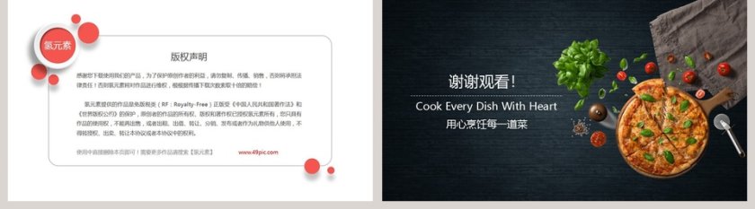 商务大气西式披萨动态PPT模板第5张