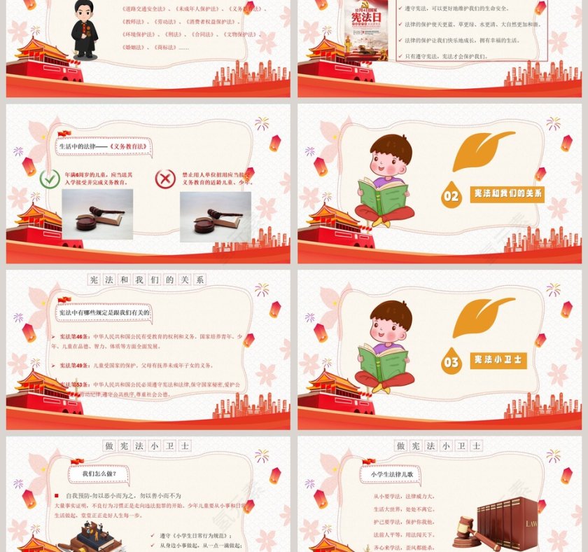 学宪法讲宪法争做宪法小卫士PPT模板第3张