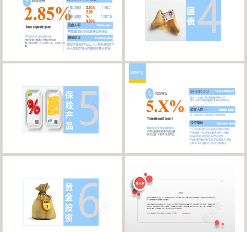 理财投资PPT模板免费下载银行理财ppt模板第3张