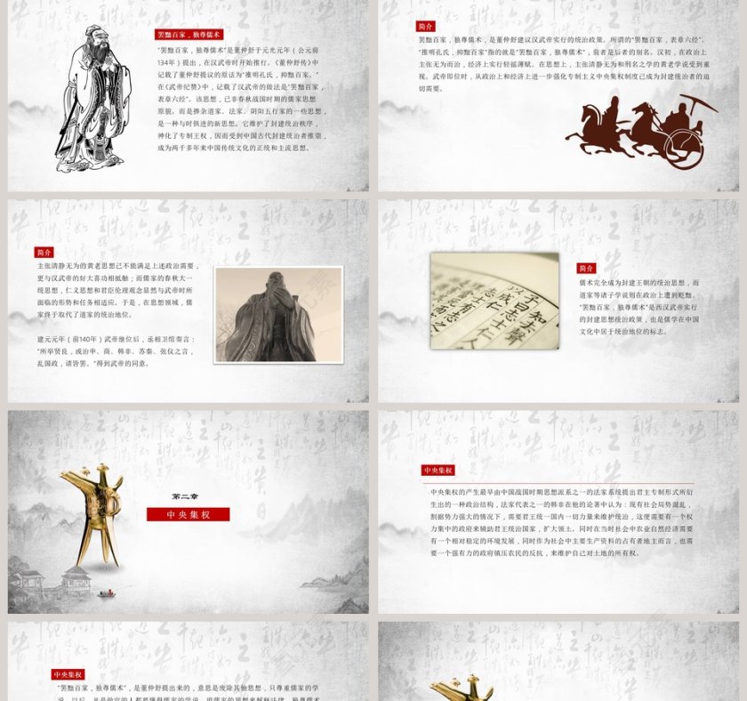 水墨画风罢黜百家独尊儒术第2张