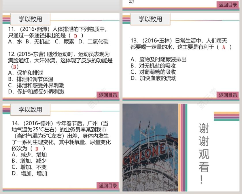 第十一章人体代谢废物的排出-人体产生的代谢废物教学ppt课件第6张