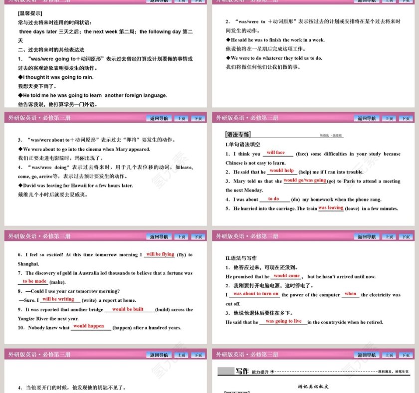 应用Section Using language Writing的PPT模板在教育培训行业的有效实践第2张