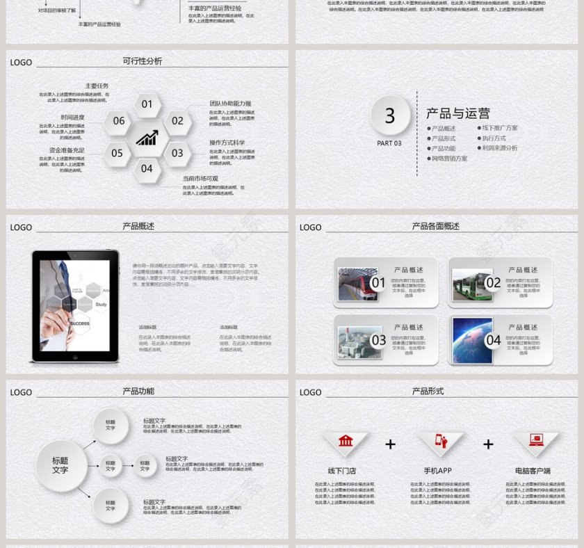 白色质感商业创业融资计划书PPT模板第4张