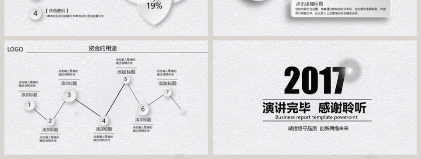 白色质感商业创业融资计划书PPT模板第7张