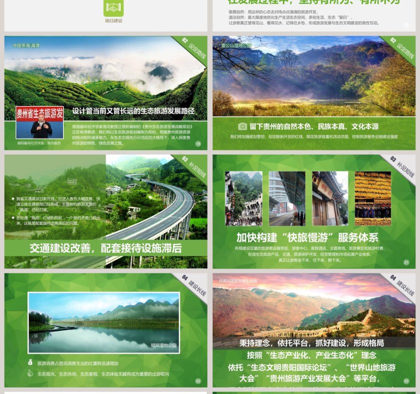 贵州旅游ppt模板 第4张